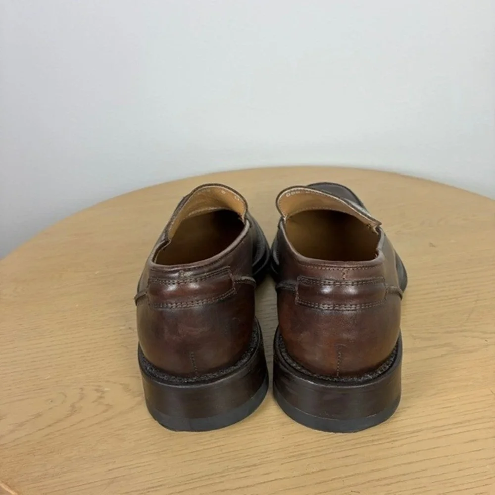 Rocco Bucci Leather Square Toe Bit Loafers Men's 9 Quiet Luxury Preppy Fall